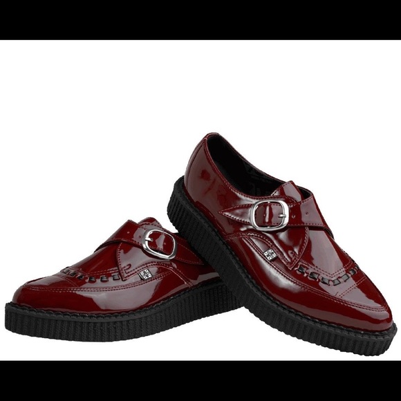 T.U.K Shoes - TUK Red Pointed Toe Anarchic Creepers